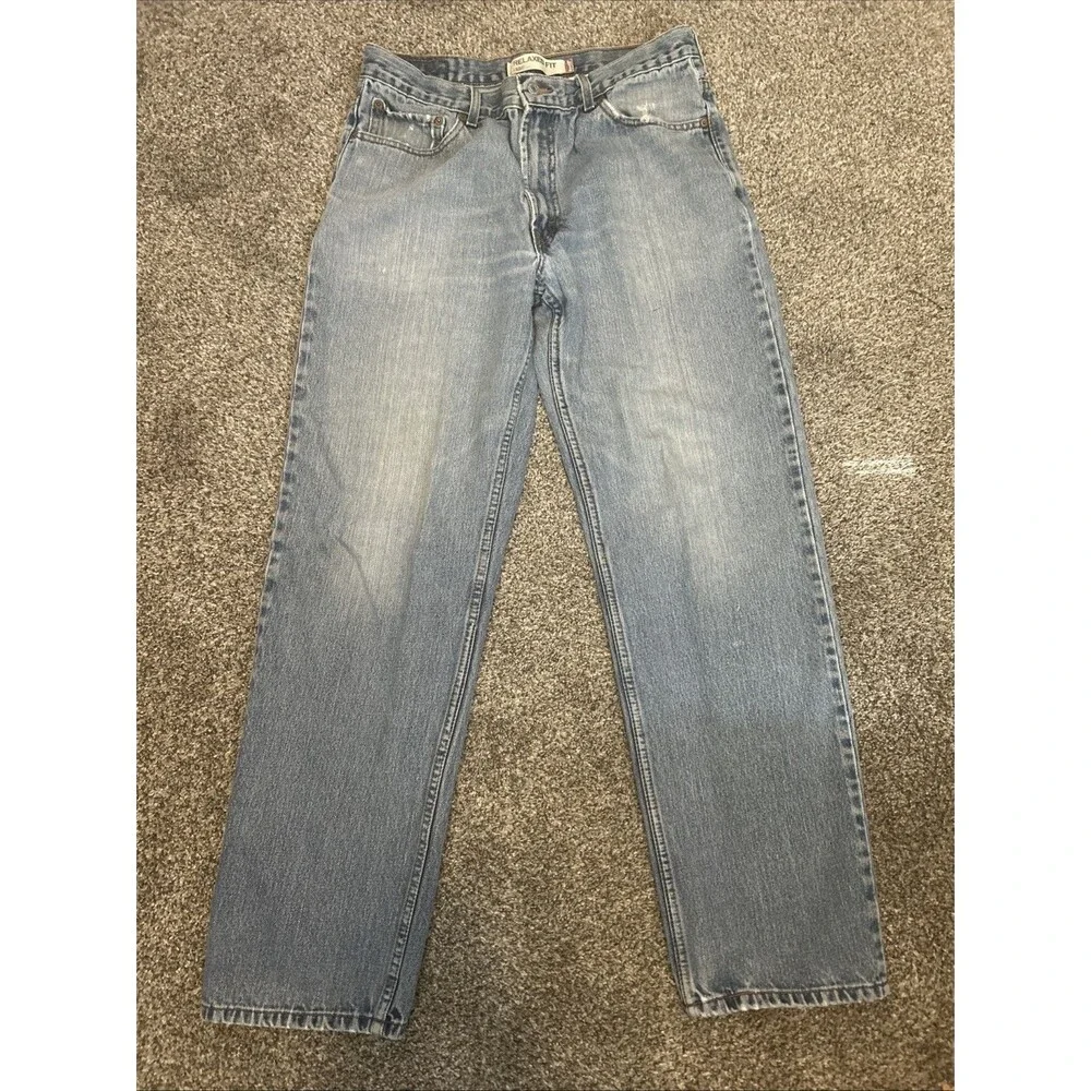 Vintage Levis 550 Men's 36x34 Relaxed Fit Husky Jeans Light Wash Denim 00s